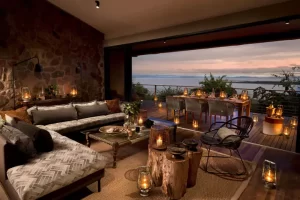 Bumi Hills Safari Lodge lounge, Zimbabwe