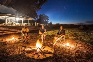 Deteema Springs Camp camp fire, Zimbabwe