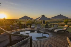 Deteema Springs Camp pool area, Zimbabwe
