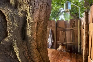 Nyamatusi Camp outdoor bathroom, Zimbabwe